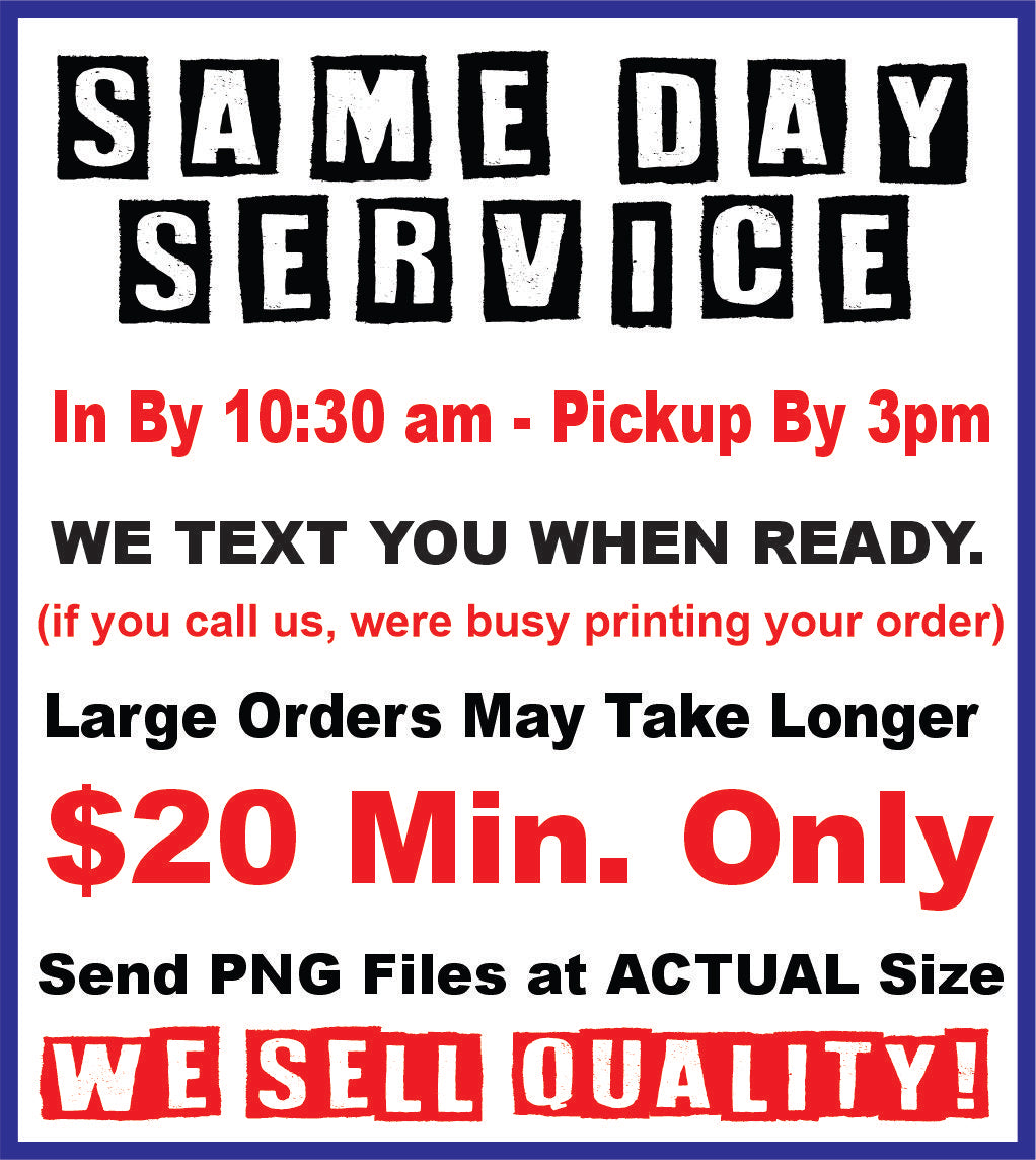 DTF Printed Transfers