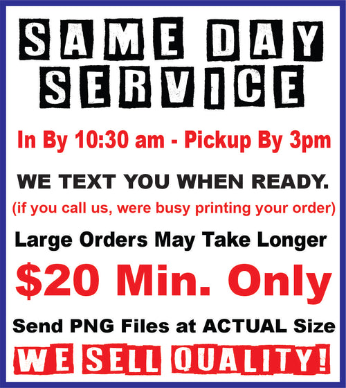 DTF Printed Transfers